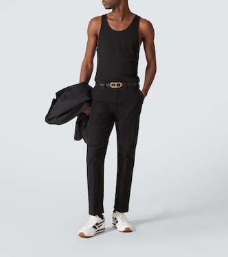 Verzierte Sneakers Mick mit Veloursleder | Tom Ford