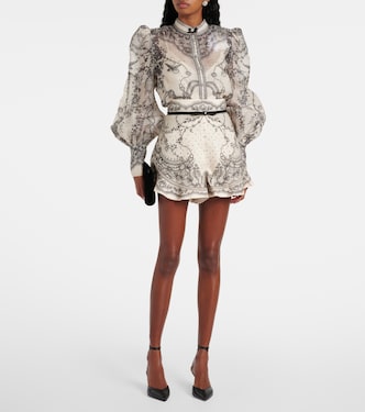 Blouse Crush Body en lin et soie | Zimmermann
