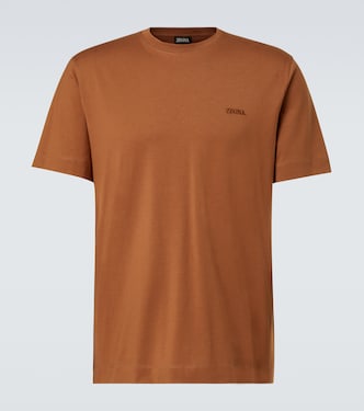 Logo embroidered cotton jersey T-shirt | Zegna