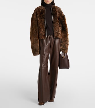 Giacca cropped Dianne in shearling | Nour Hammour