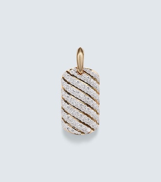 Sculpted Cable 18kt gold pendant with diamonds | David Yurman