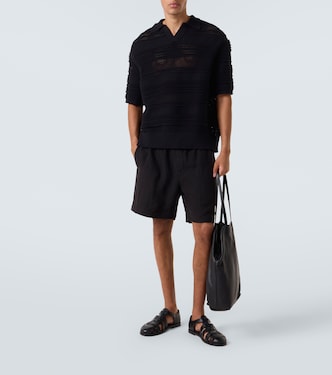 Polo in crochet di misto cotone | Commas