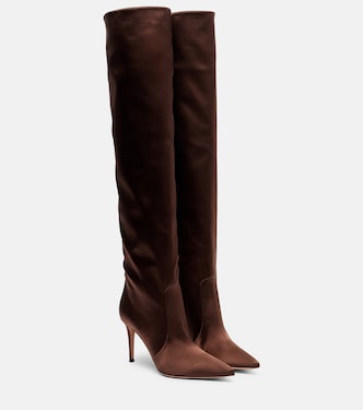 Stivali cuissardes Hansen 85 in raso | Gianvito Rossi