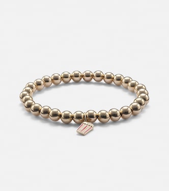 Armband aus 14kt Gelbgold mit Emaille und Diamanten | Sydney Evan