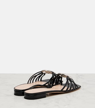 Alicia Interlocking G patent leather mules | Gucci