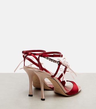 Lula 100 crystal-embellished satin sandals | Jimmy Choo