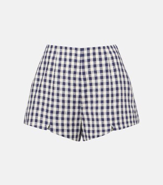 Sadie gingham linen shorts | Posse