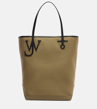 Anchor Tall leather-trimmed tote bag | JW Anderson