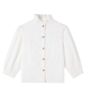 Fini ruffled cotton blouse | Donsje