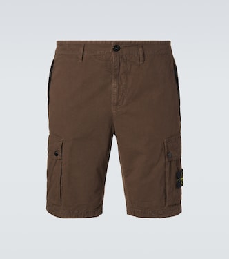 Compass cotton canvas cargo shorts | Stone Island