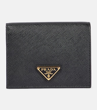 Portafoglio in pelle saffiano con logo | Prada