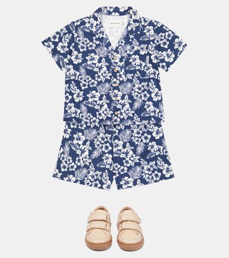 Hibiscus cotton twill Bermuda shorts | The New Society