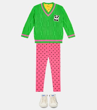 Legging en coton mélangé à pois | Mini Rodini