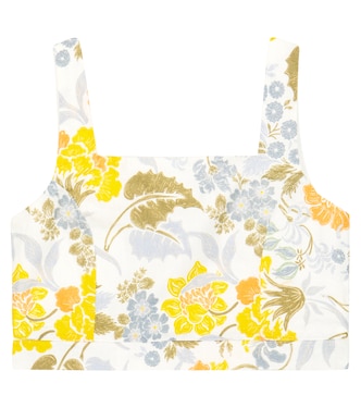 Top Gianni en lin et coton à fleurs | The New Society