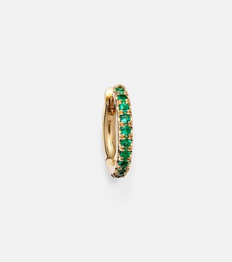 Orecchino singolo Micro in oro 18kt con smeraldi | Spinelli Kilcollin