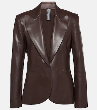 Faux leather blazer | Norma Kamali