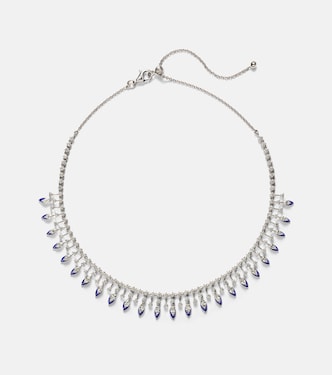 Choker Marquise in oro bianco 18kt con diamanti | Kamyen