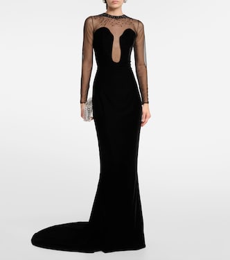 Verzierte Robe aus Samt | Miss Sohee