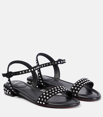 Sandali Sweet Jane Strass Boum in suede | Christian Louboutin