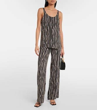 Pantalon imprimé en soie | Chloé