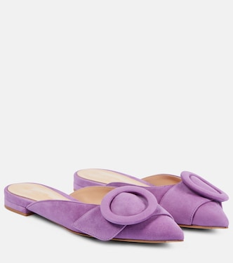Slippers aus Veloursleder | Gianvito Rossi