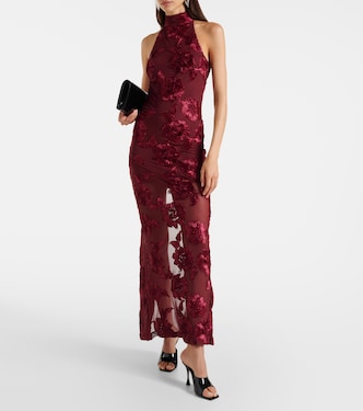 Embroidered halterneck gown | Rotate