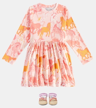 Abito Prairie Horses in misto cotone | Stella McCartney Kids