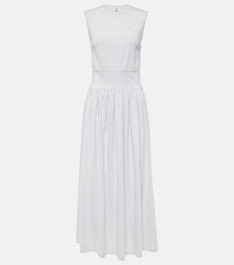 Gathered cotton jersey maxi dress | Toteme