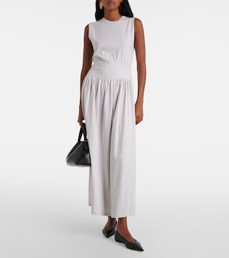 Gathered cotton jersey maxi dress | Toteme