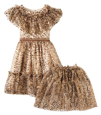 Abito e mantella in tulle con paillettes | Patachou
