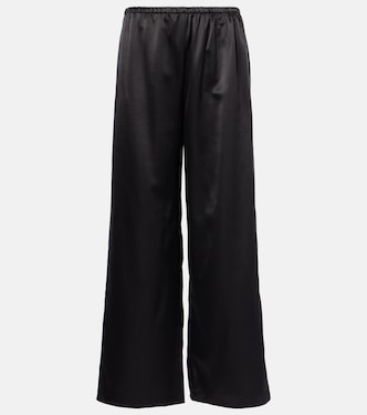 Pantalon ample Austin en laine et soie | Asceno
