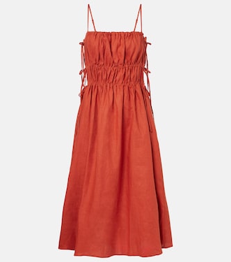 Midikleid Eze aus Leinen | Asceno