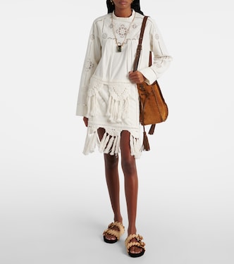 Minigonna Sandra in cotone macramé | Isabel Marant