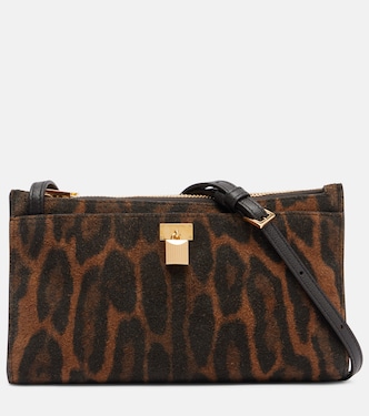 Padlock leopard-print suede crossbody bag | Tom Ford
