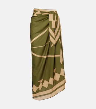 Cotton printed beach cover-up | Johanna Ortiz