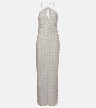 Sequined halterneck maxi dress | Rotate