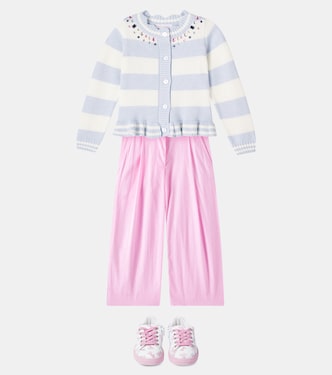 Embellished striped cardigan | Monnalisa