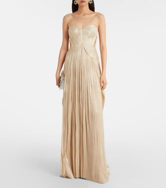 Kamina cutout silk tulle bustier gown | Maria Lucia Hohan