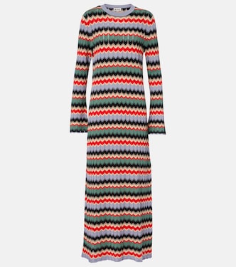 Miller chevron cotton midi dress | Rixo