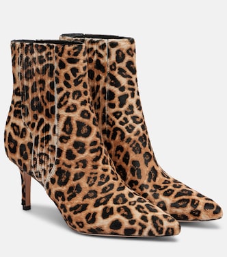 Lisa 70 leopard-print calf hair ankle boots | Veronica Beard