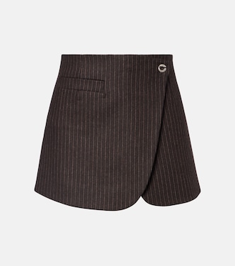 Pinstripe wrap skirt | Coperni