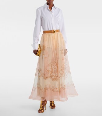 Hypnotic silk organza maxi skirt | Zimmermann