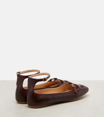 Misty leather ballet flats | Chloé