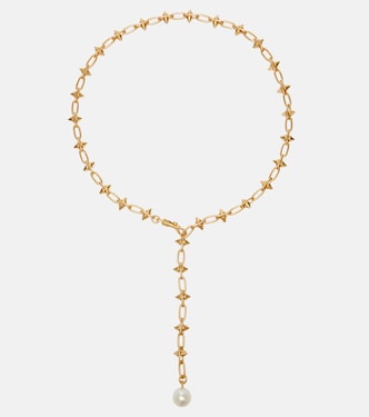 Collar de cadena con perlas sintéticas | Pucci