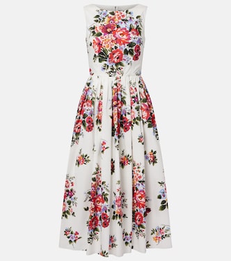 Floral cotton midi dress | Dolce&Gabbana