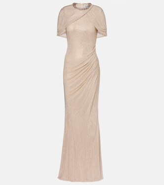 Embellished caped maxi dress | Self-Portrait