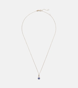 Full Volume 14kt gold (585/1000) necklace with sapphire and diamond | Stone and Strand