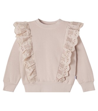 Maro lace-trimmed cotton jersey sweatshirt | Molo