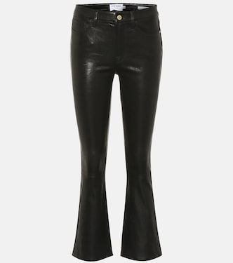 Pantalon Le Crop Mini Boot raccourci en cuir | Frame