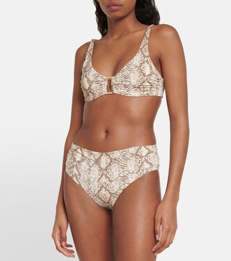 Bel Air snake-print bikini bottoms | Melissa Odabash